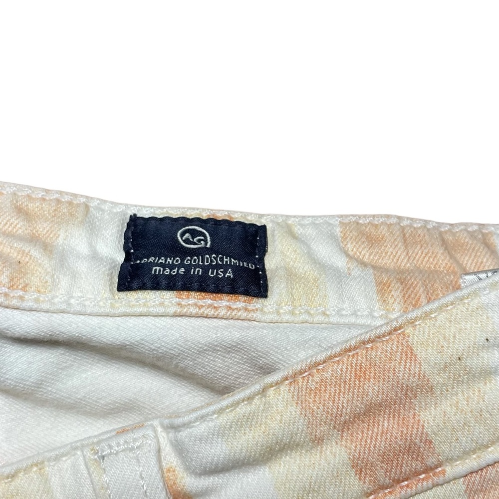 Y2K Vintage Low Rise AG Orange and cream zig zag tribal jeans - Picture 6 of 8